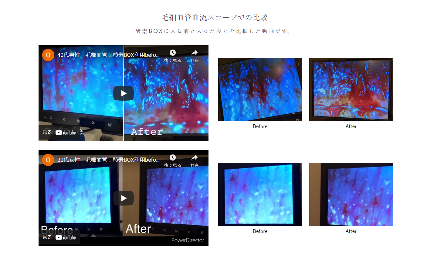 酸素の可視化 　Before After