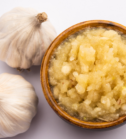 味を引き出す「おろしにんにく」