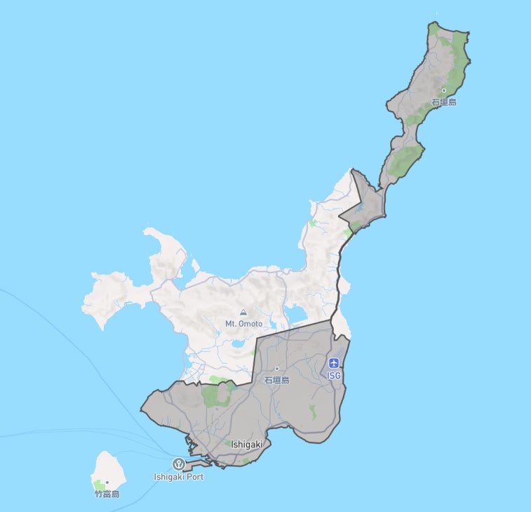 予約可能エリアの地図