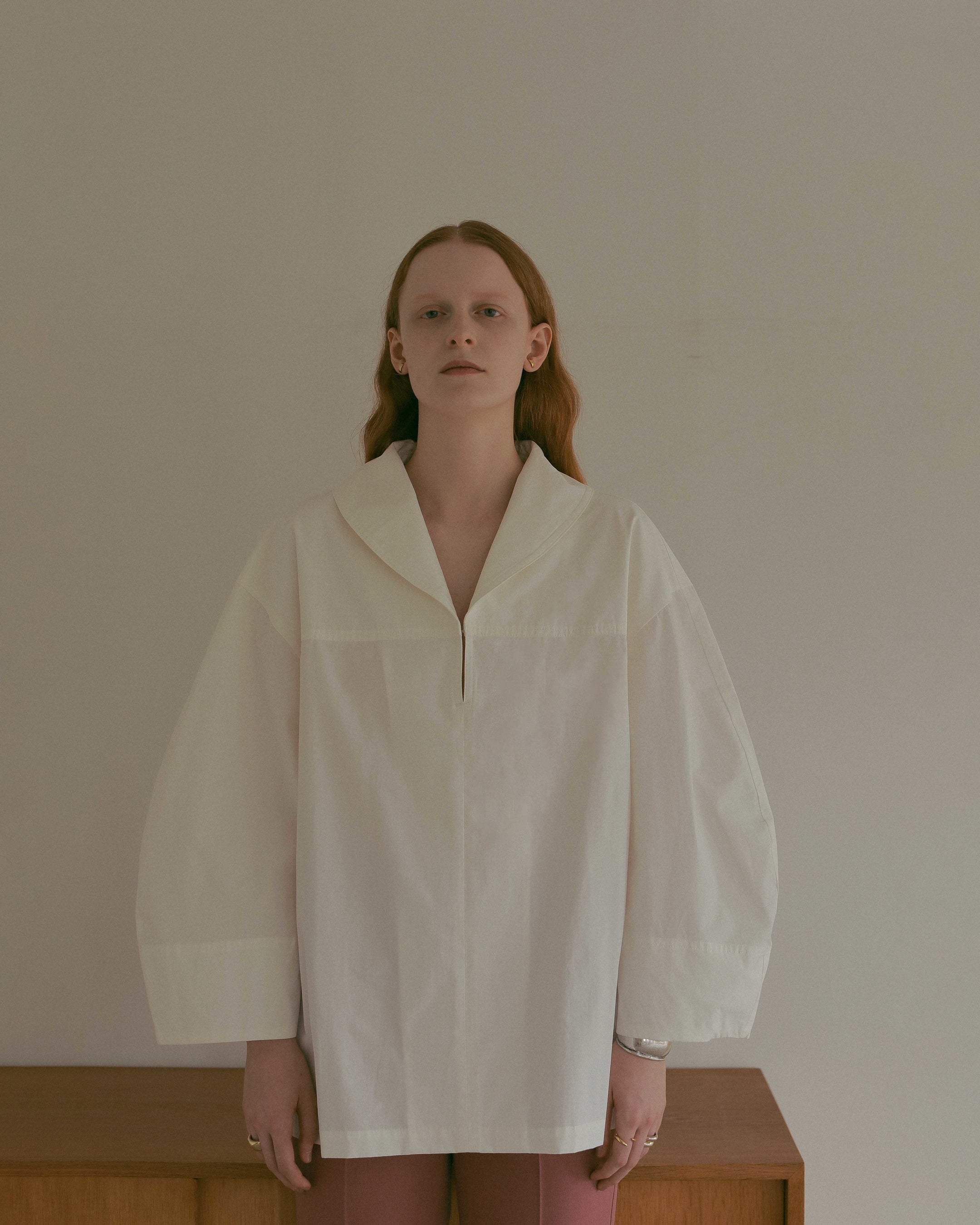 SHAWL COLLAR PULL OVER TOPS 　¥16,000 +tax