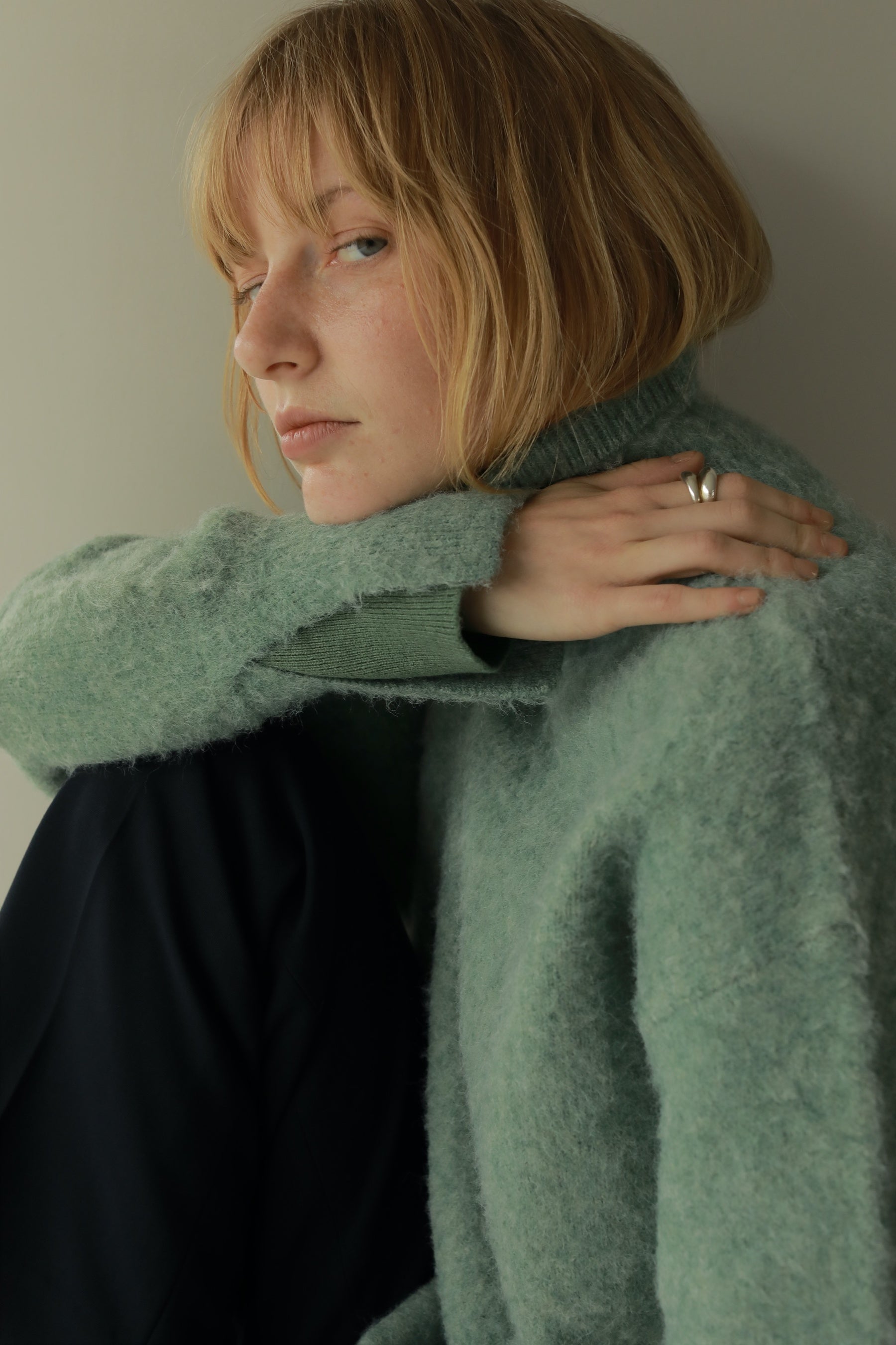 DOUBLE CUFFS KNIT TOPS ¥17,600(tax in)