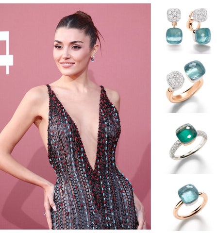 ハンデ・エリチェーレがポメラートのジュエリーを身に着けてamfARガラに登場 ハンデ・エリチェーレがポメラートのジュエリーを身に着けてamfARガラに登場