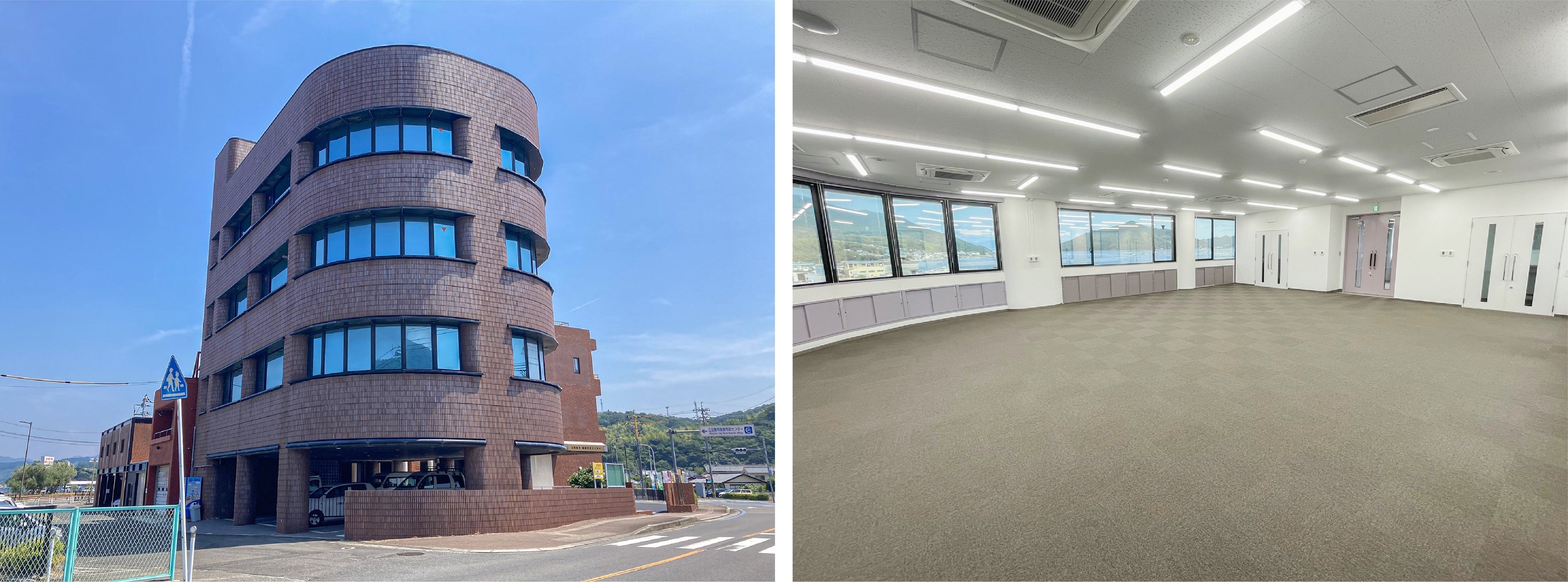 能美市民センター別館の様子。港やコンビニにも徒歩ですぐ行くことができます