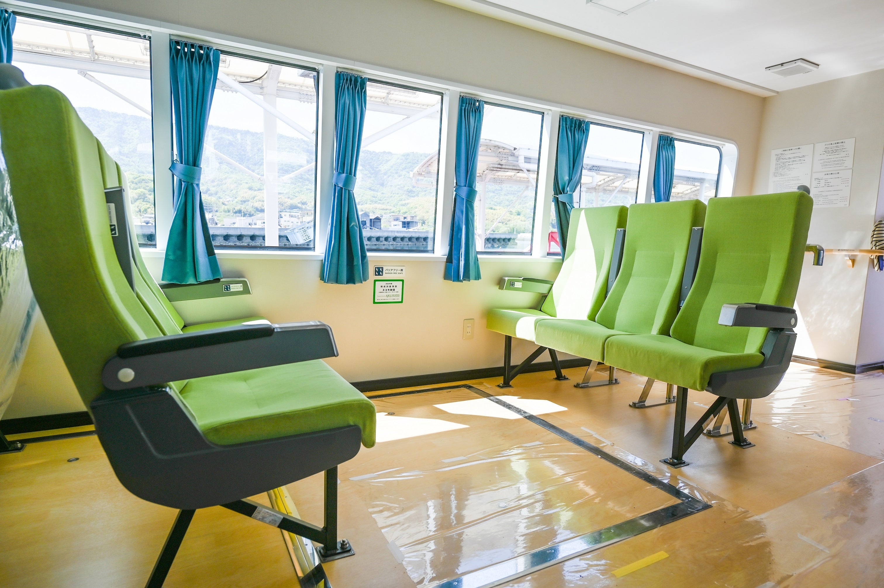 バリアフリーの船内