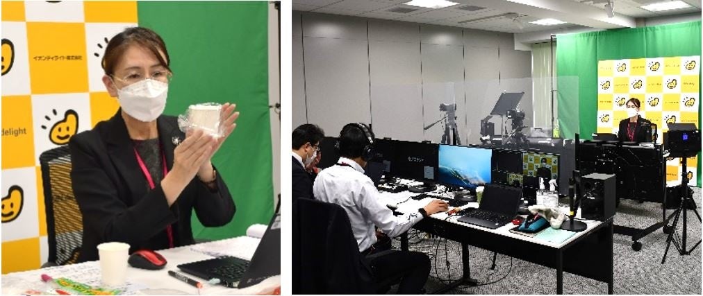 講義は自社スタジオからウェビナー形式で開催。「災害発生時の感染対策」では東日本大震災時に看護師としての対応経験を持つ従業員が講師を担当