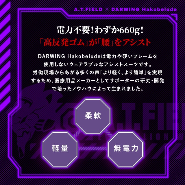 エヴァンゲリオンのワークブランド「A.T.FIELD」と コラボしたアシスト