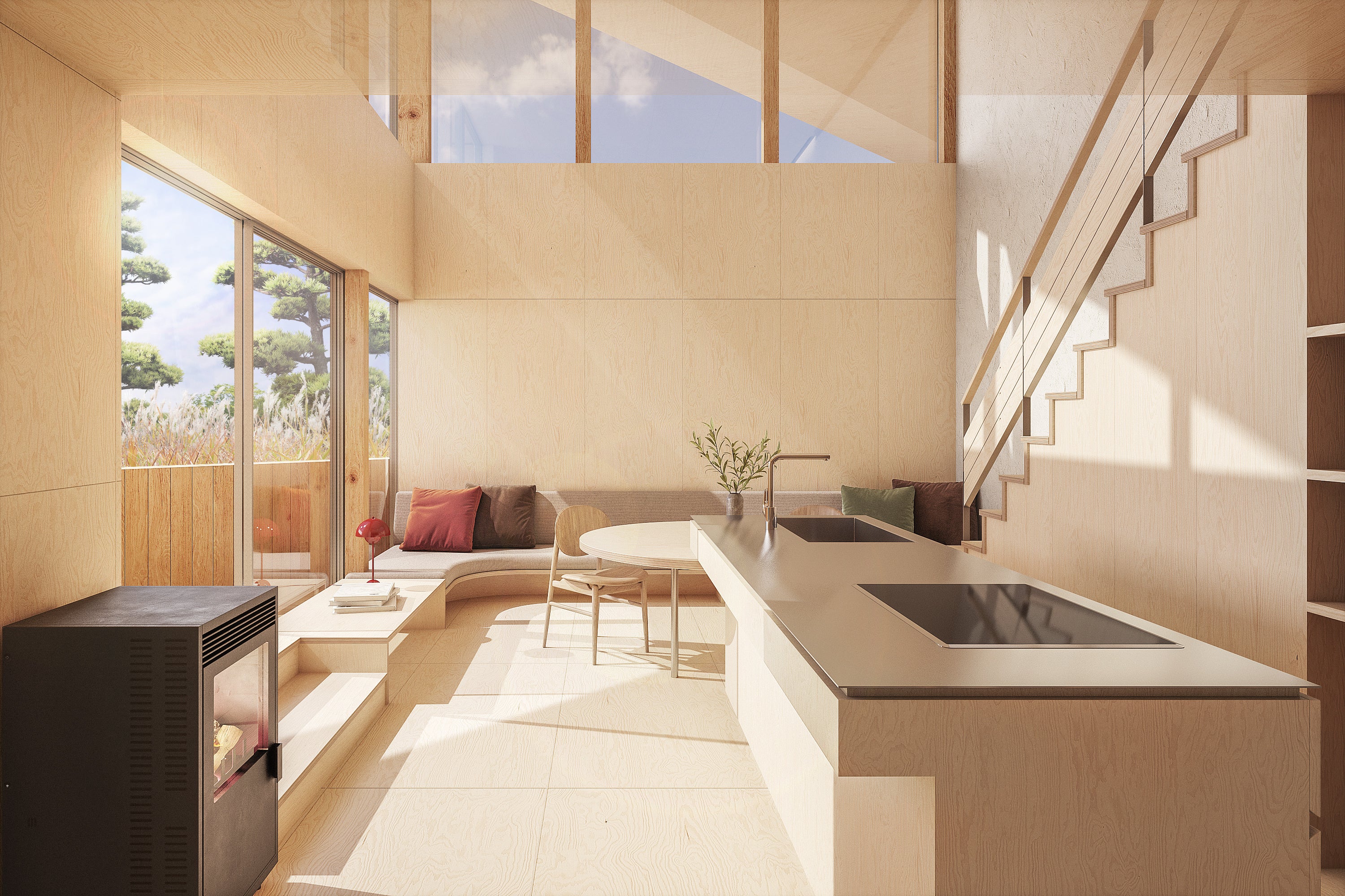 内観　キッチンイメージ｜©︎ Puddle Inc.　　