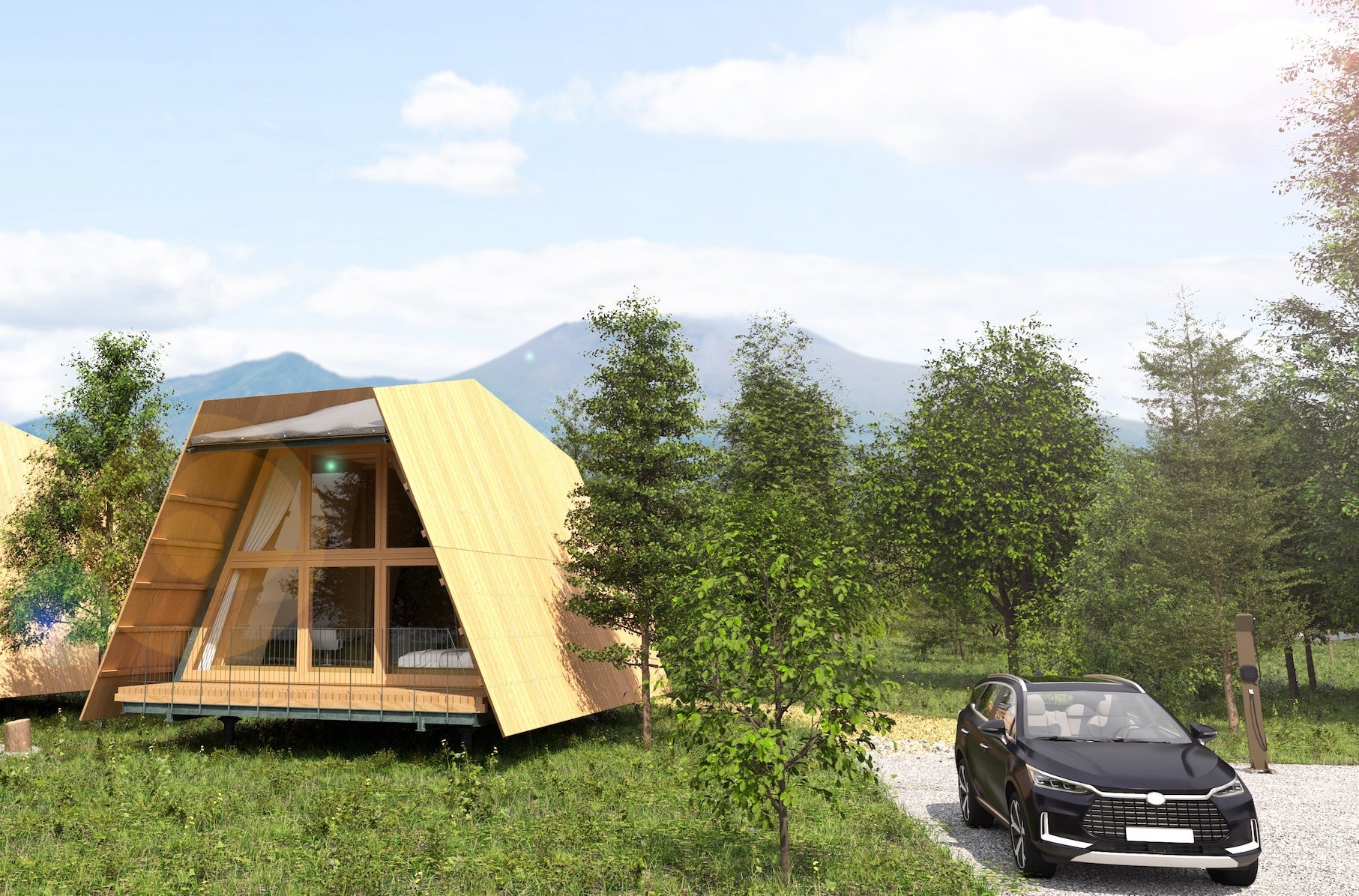 森の豊かさを導くランドスケープデザイン、拠点想定図