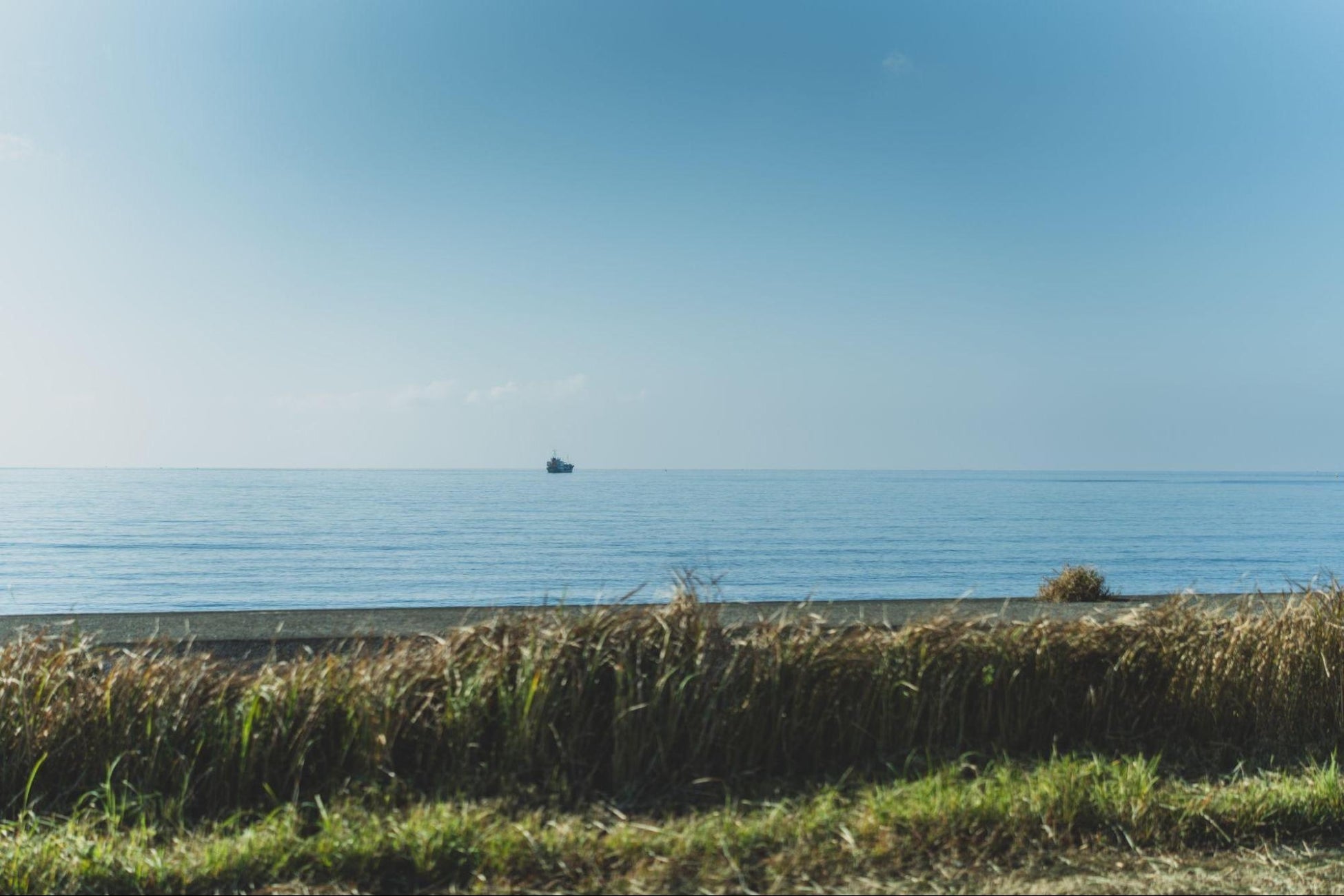 千葉県館山1stの目の前に広がる北条海岸の様子