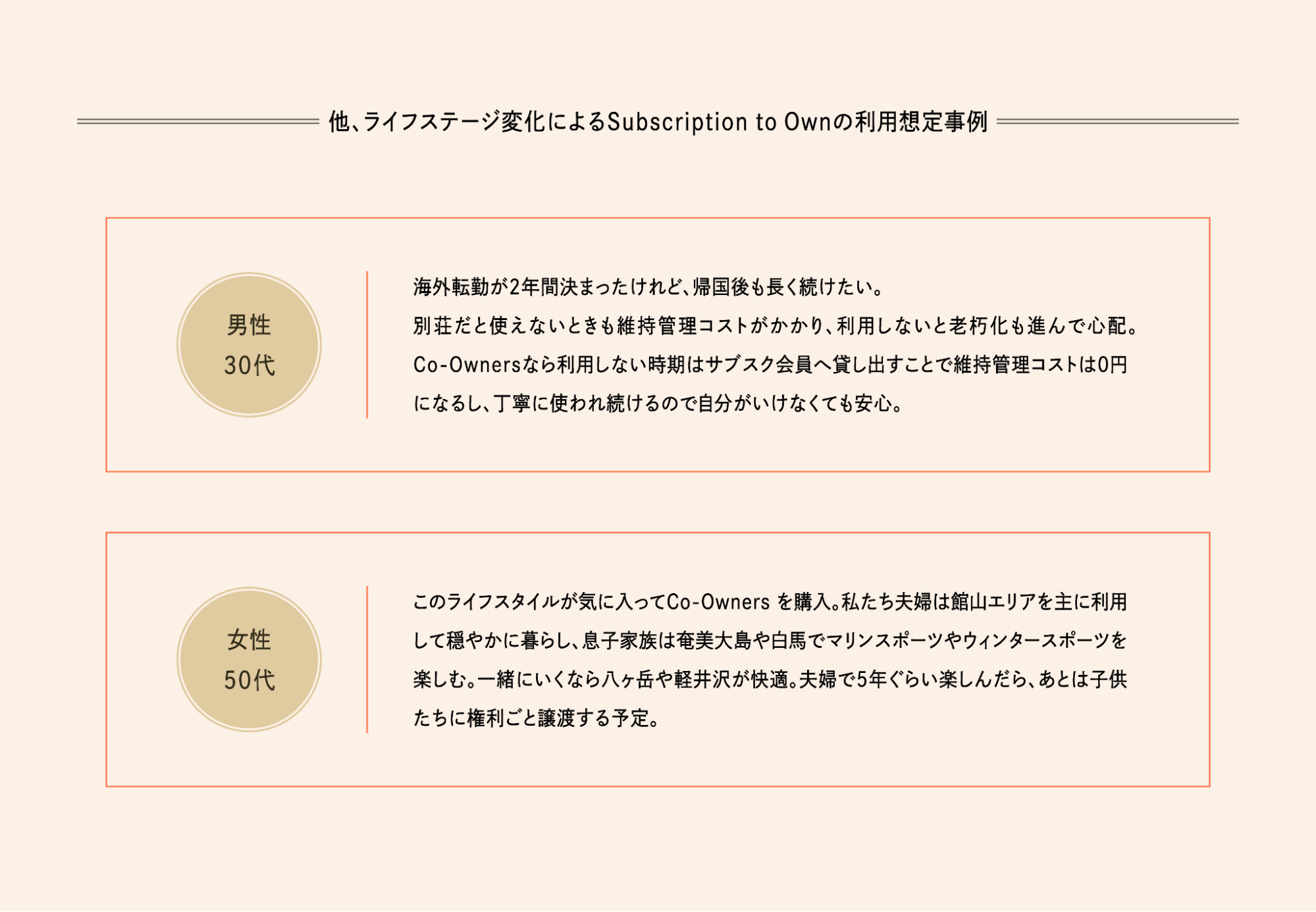 ライフステージ等における変化でも、都市と自然を行き来するライフスタイルを続けられる選択肢「SANU 2nd Home Co-owners」