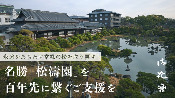 柳川藩主立花邸 御花、国指定名勝「松濤園」の松再生に向けたクラウド 柳川藩主立花邸 御花、国指定名勝「松濤園」の松再生に向けたクラウド