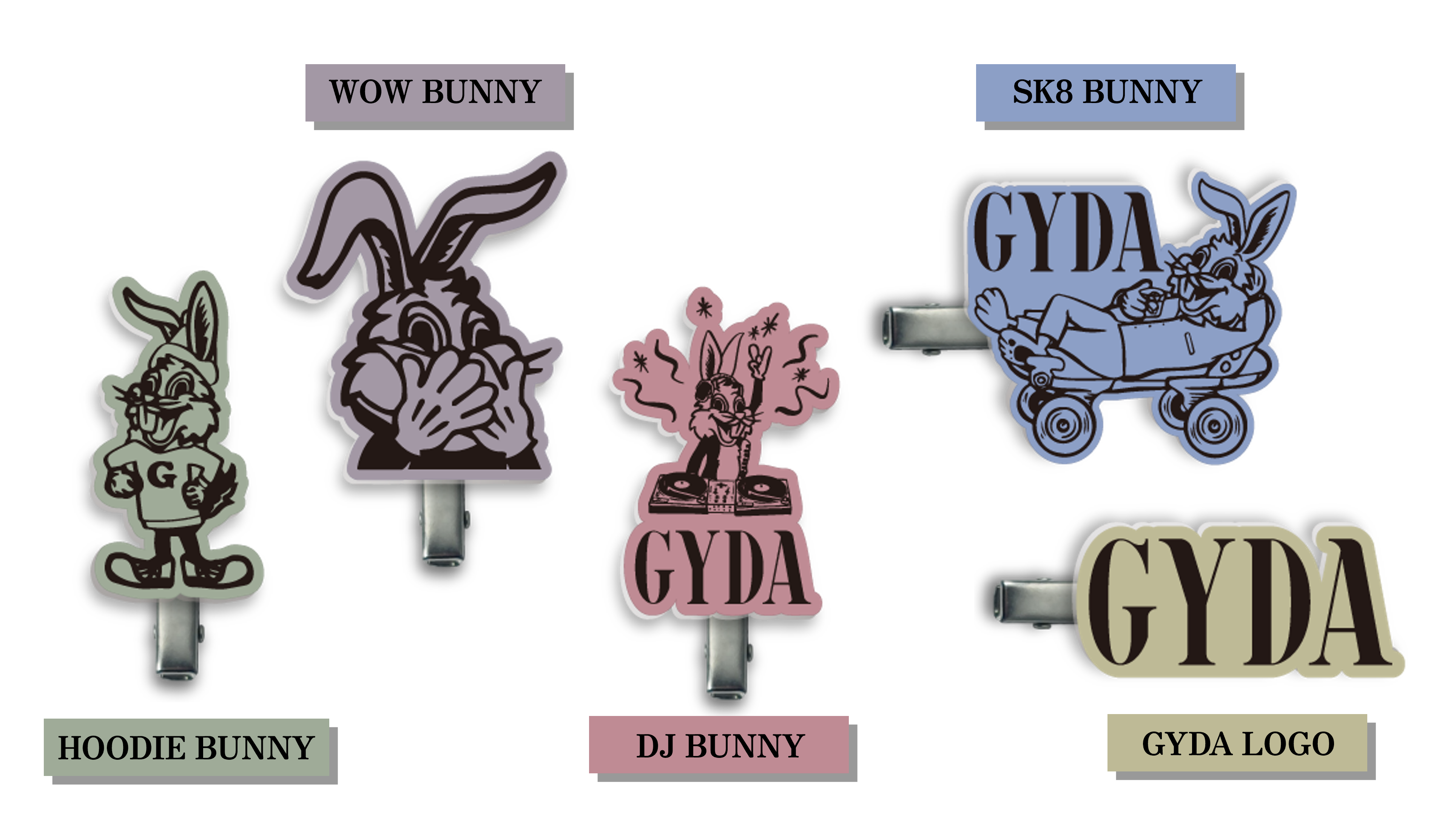 GYDA BUNNY ヘアクリップ」5月17日（金）より「かぷえぼ」限定