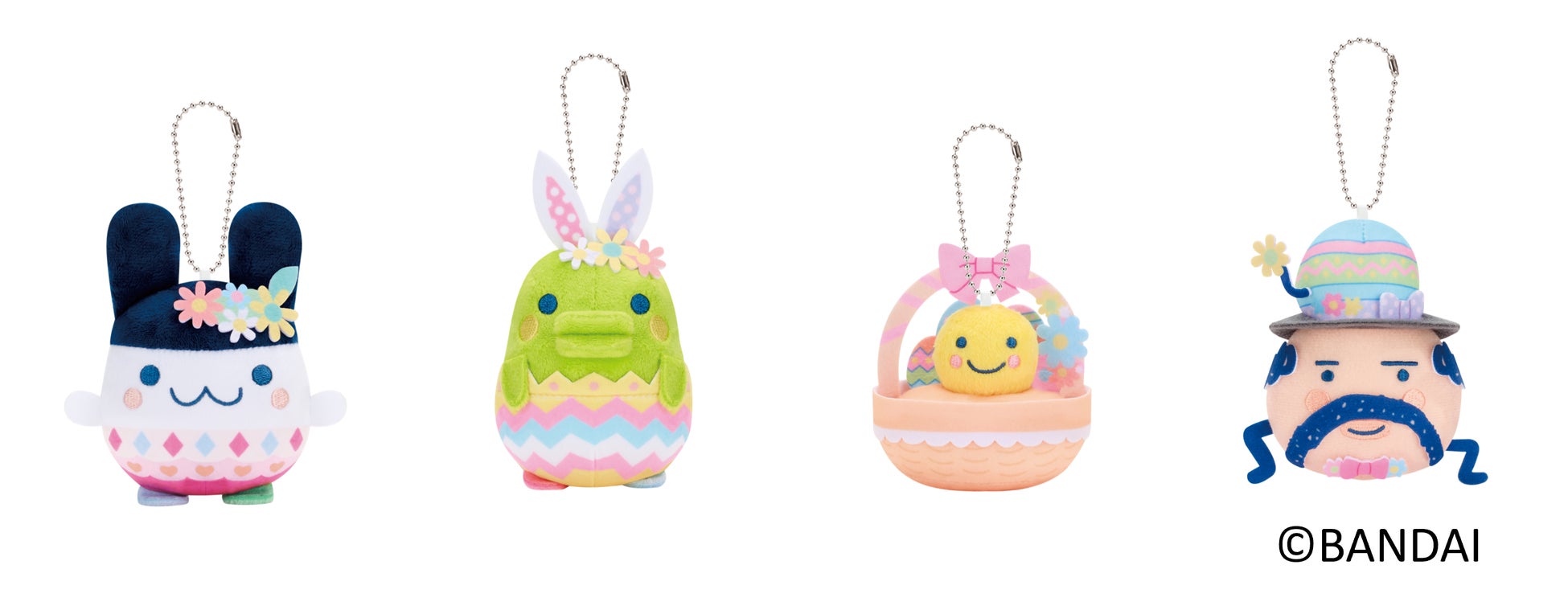 たまごっちカラフルイースター たまごっち』のキャラクターたちがカラフルなイースターデザイン