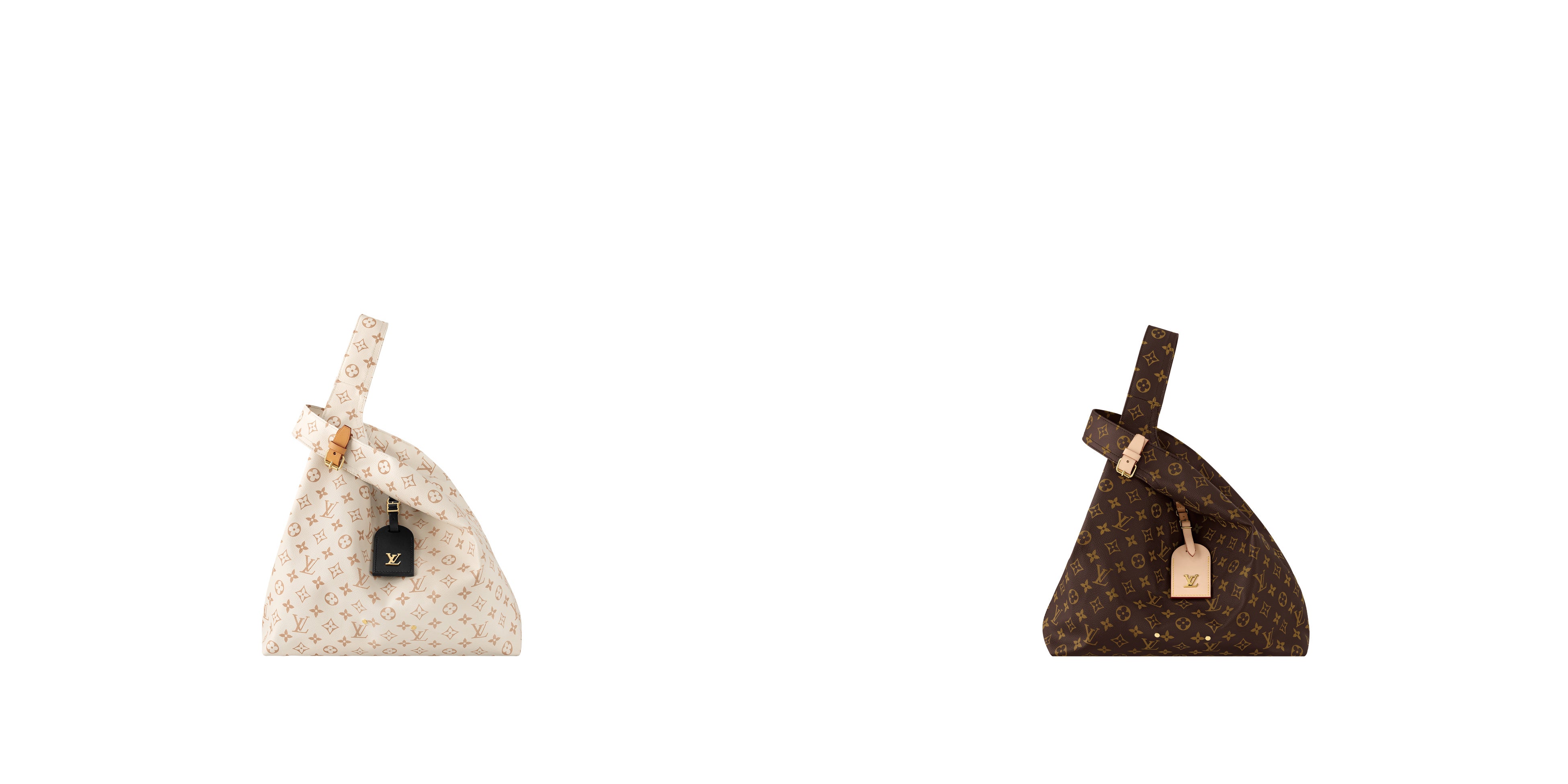 LOUIS VUITTON ★ ギフト◎ ロゴ レザー バック アトランティス ルイ·ヴィトン】ショッピングバッグ風のフォルムが目を引く