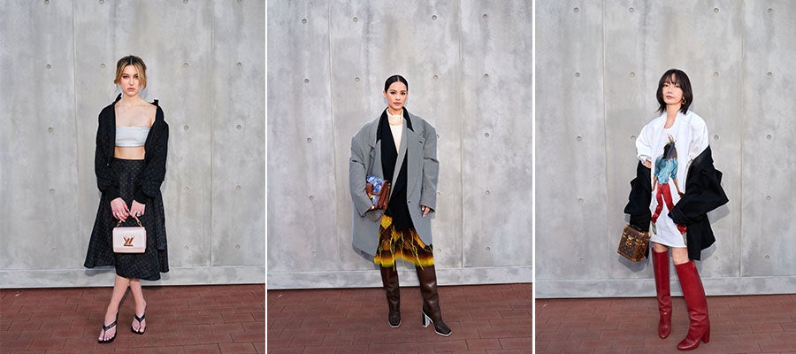 （左から) Eve Jobs (イブ・ジョブズ)、Urassaya Sperbund (ウッラサヤー・セパーバン)、Doona Bae (ペ・ドゥナ)