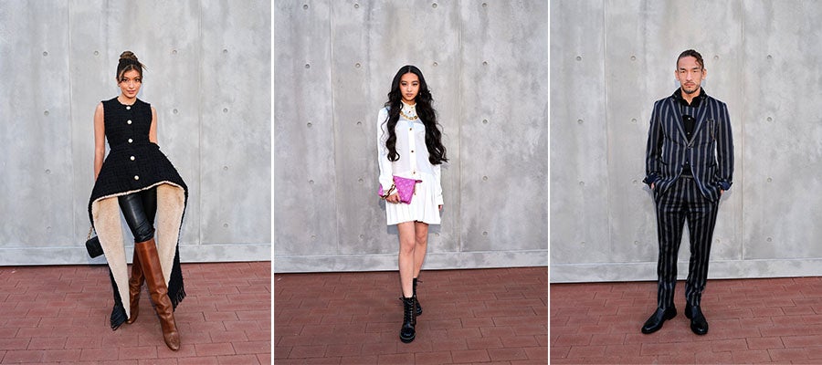 （左から）ローラ、Kōki,、中田英寿