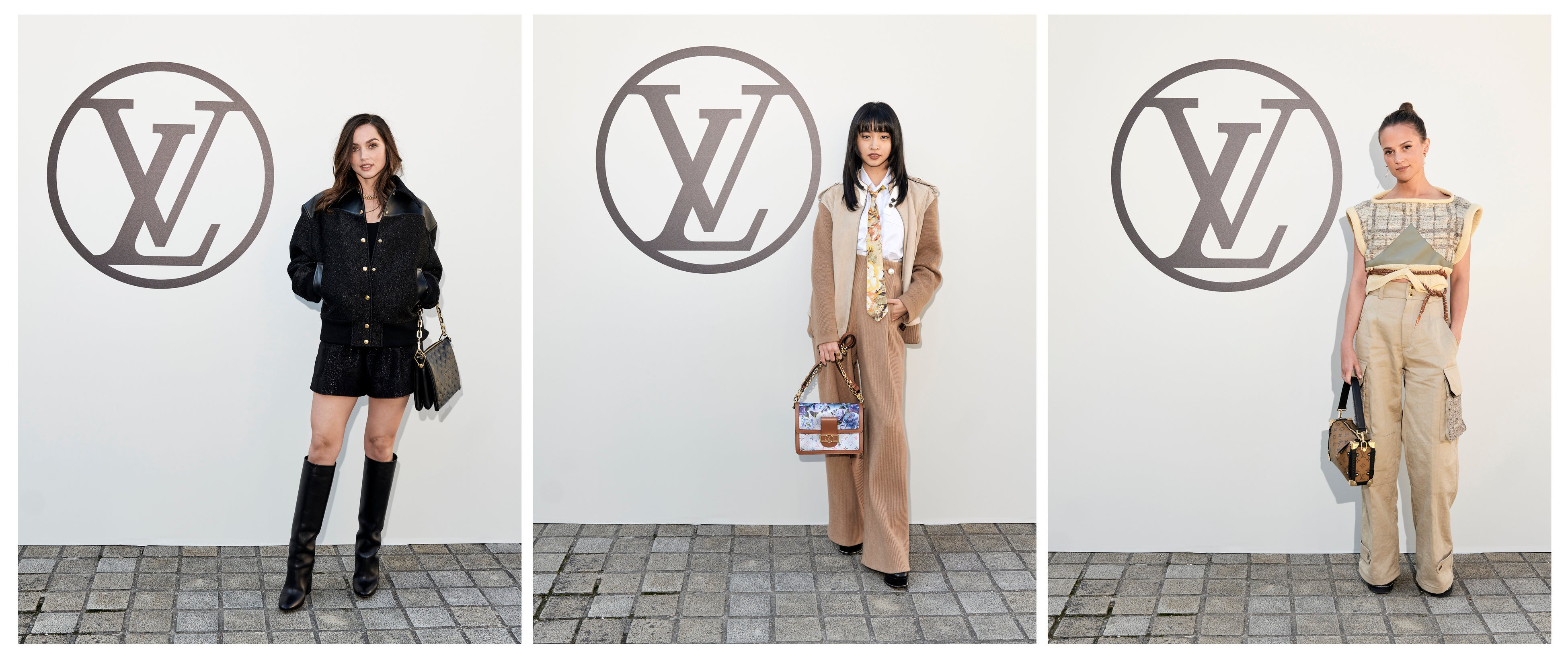 （左から）アナ・デ・アルマス、Kōki,、アリシア・ヴィキャンデル