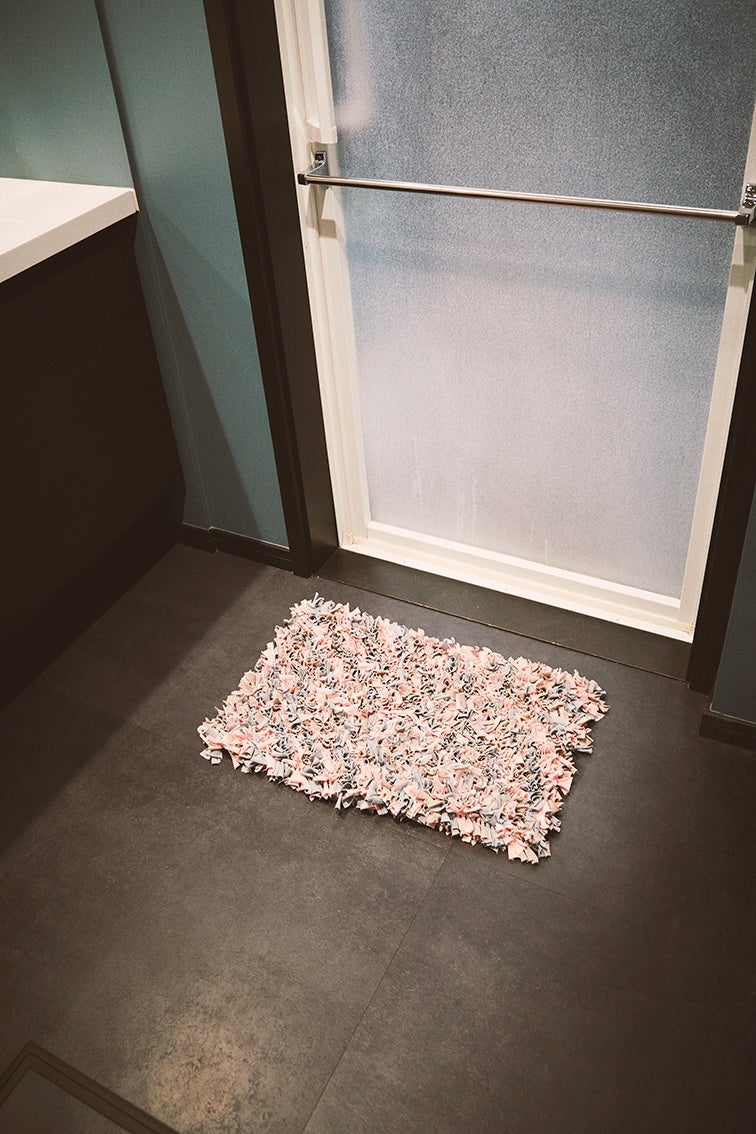 お風呂上がりのバスマット