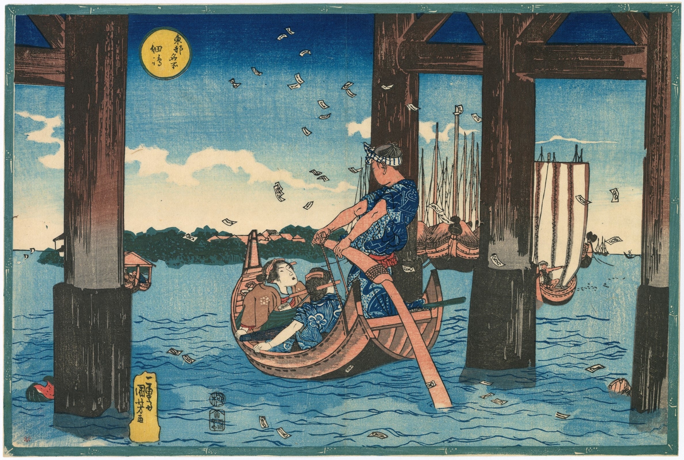 【真作】絵画　日本画4号　宇宙遊泳　宙を泳ぐ魚たちの幻想絵画　幻想世界　W109 QEW438wfd6zp1oV3Stt6MBpcqslJ5Y