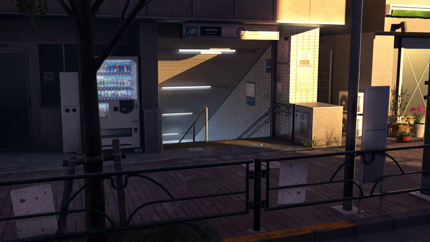 背景_地下鉄出入口