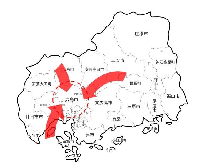 市内中心部に専門医が偏在