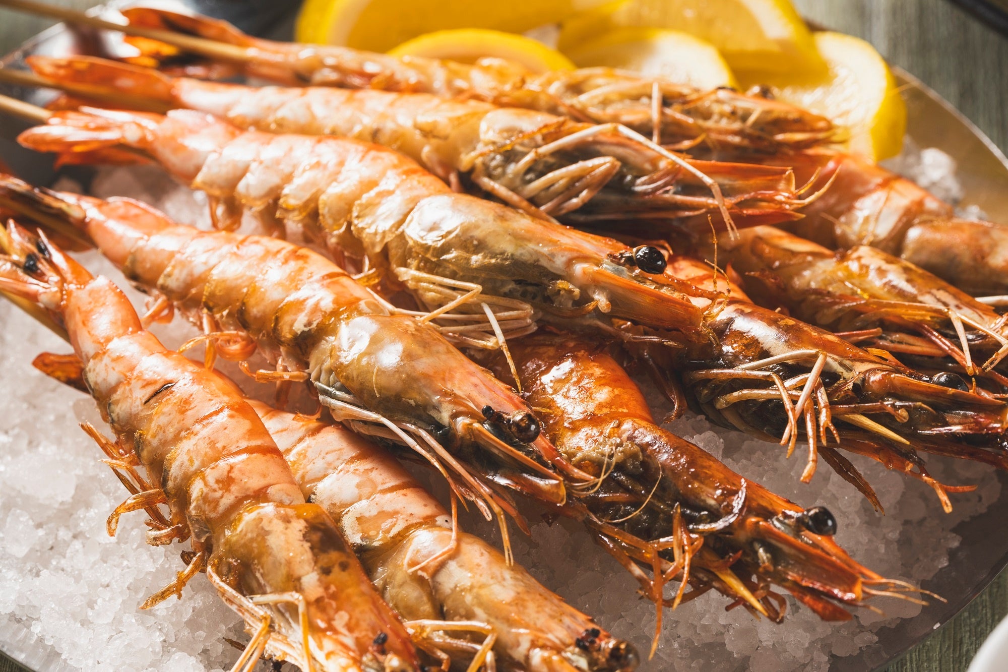 姿海老の岩塩焼き