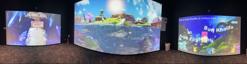 ３面の映像をつかったレッスン