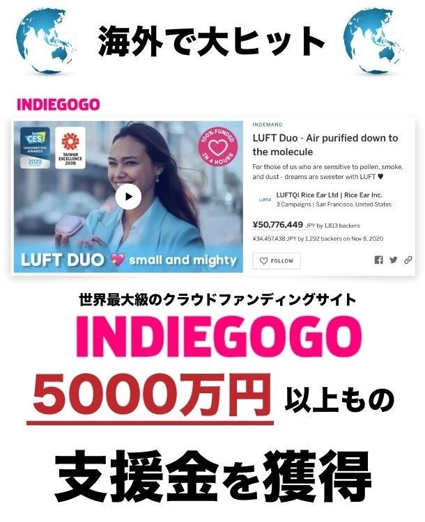 全米クラファンで5,000万超の支援額達成