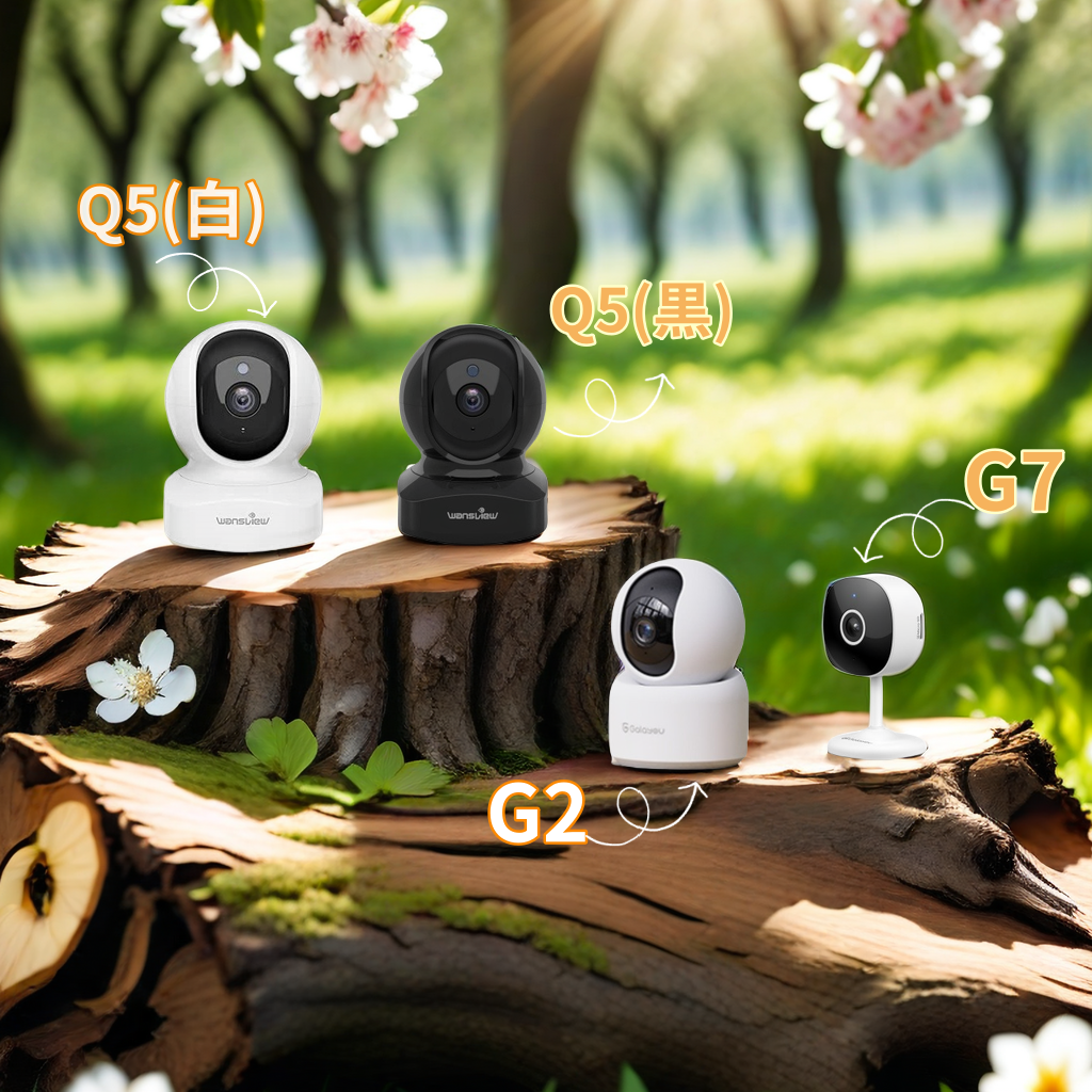 屋内用電源コード式カメラQ5&G2&G7