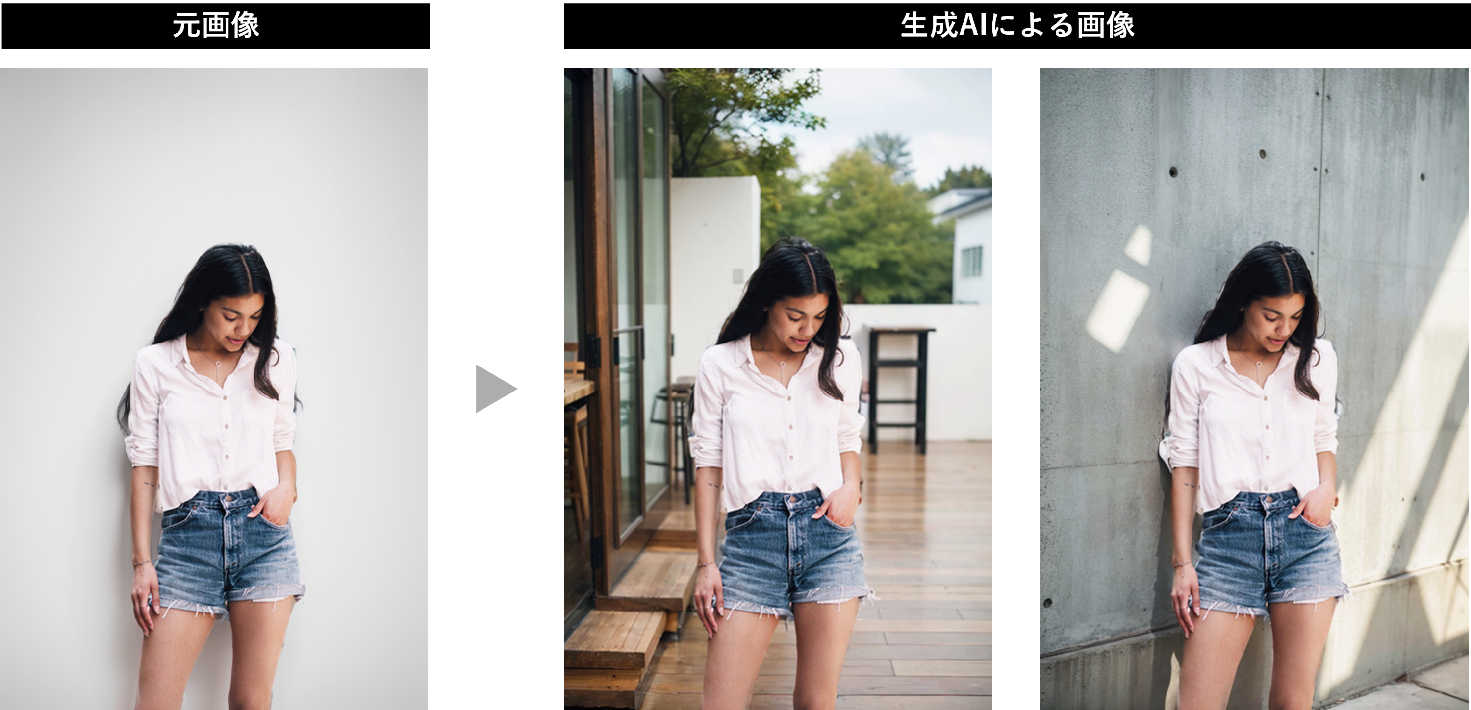 生成AIによる背景変更