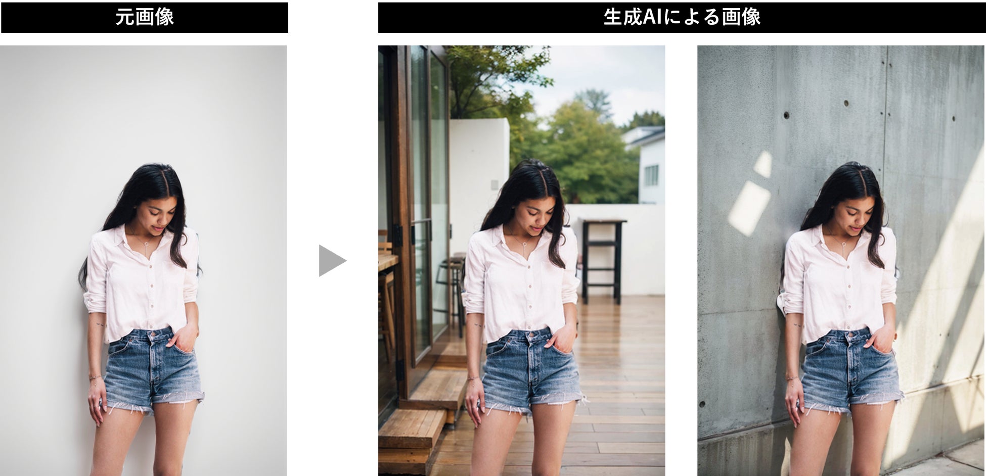 生成AIによる背景変更