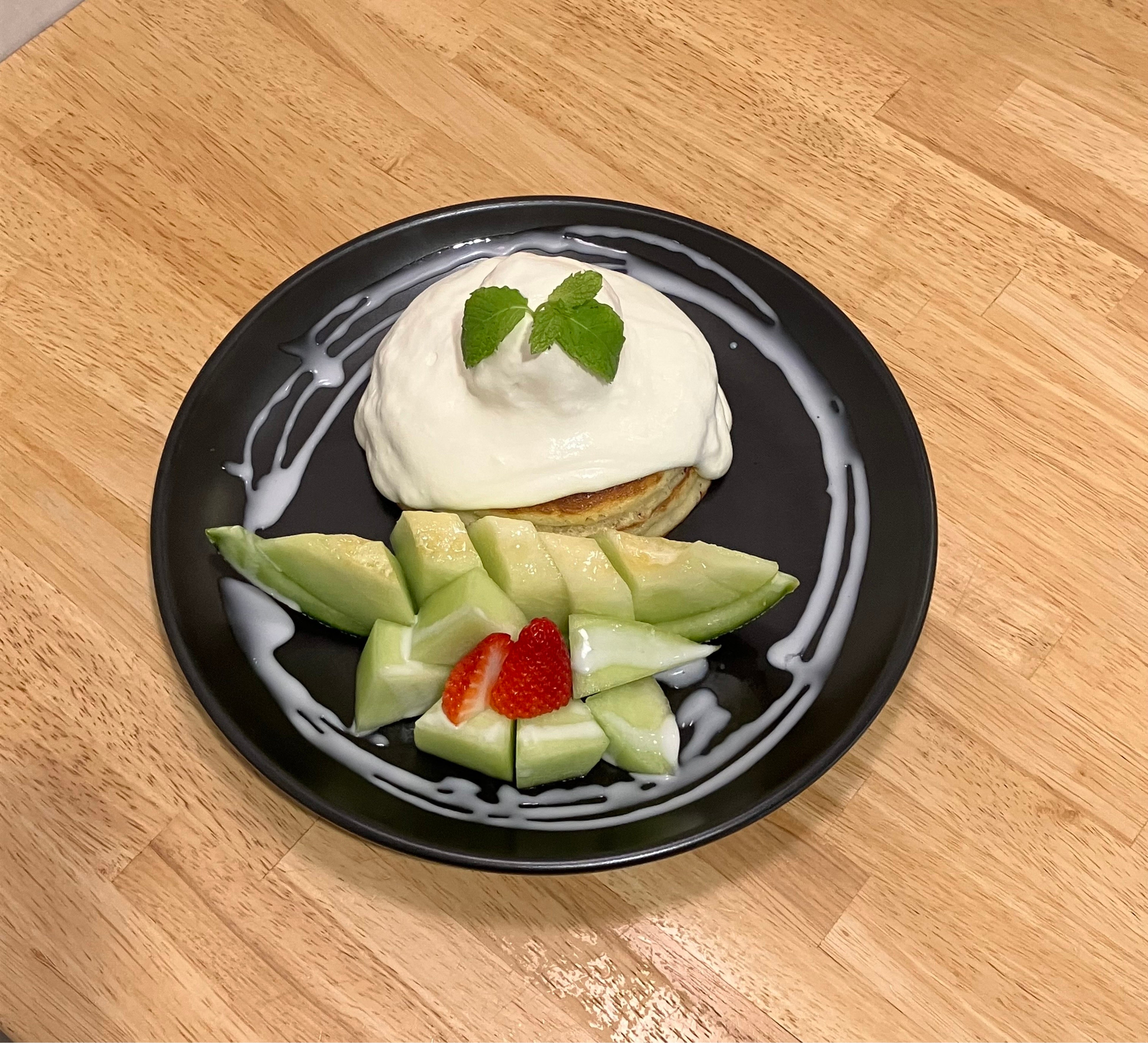 ホットケーキパーラー Fru-Full赤坂店 「メロンマスカルポーネホットケーキ」