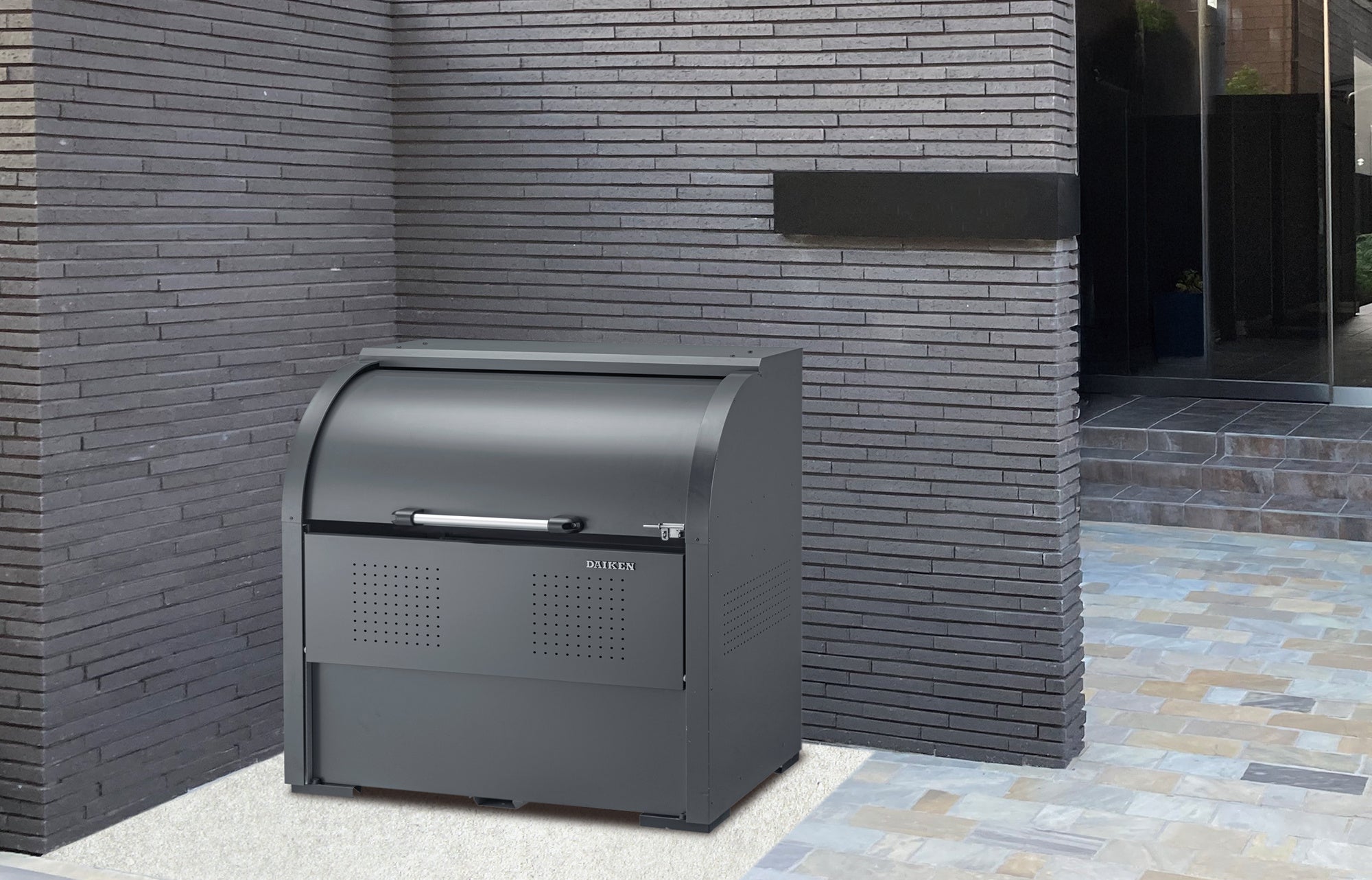 集合住宅・店舗向け＞グレーカラーの「ゴミ収集庫」 新サイズ