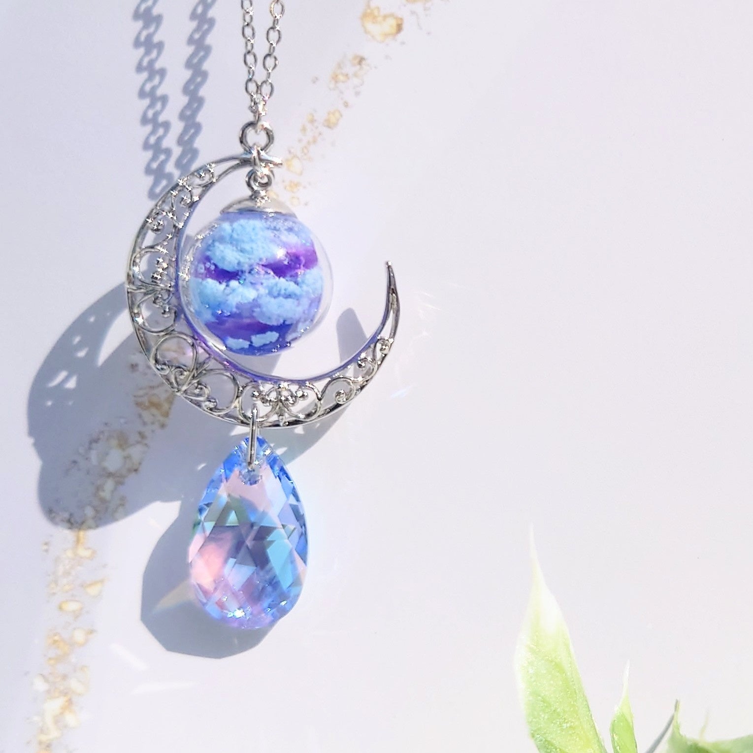 夜空のペンダント　材料費：￥1980～　