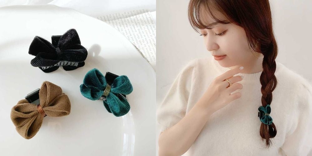 ヘアアレンジのポイントになる、小さめのバンスクリップが10/12