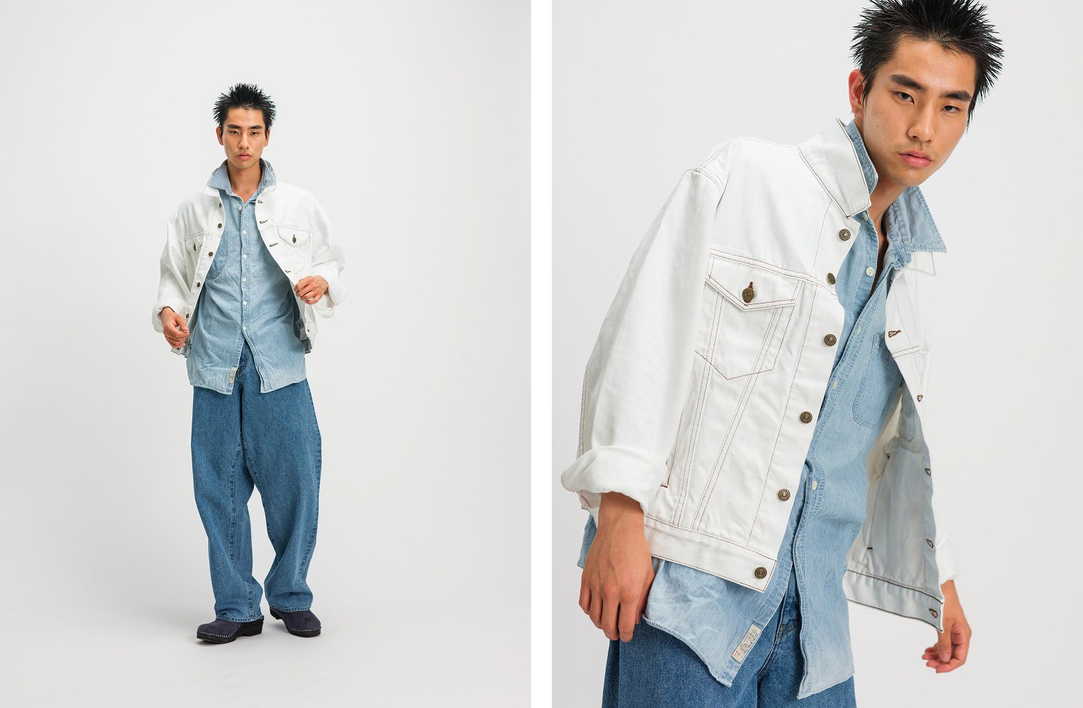 WIDE JEANS フェード