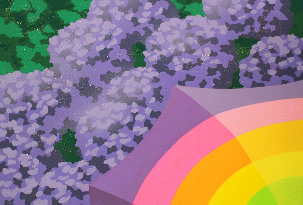 木村みほ “雨露” 2021，162 x 230mm，キャンバスにアクリル