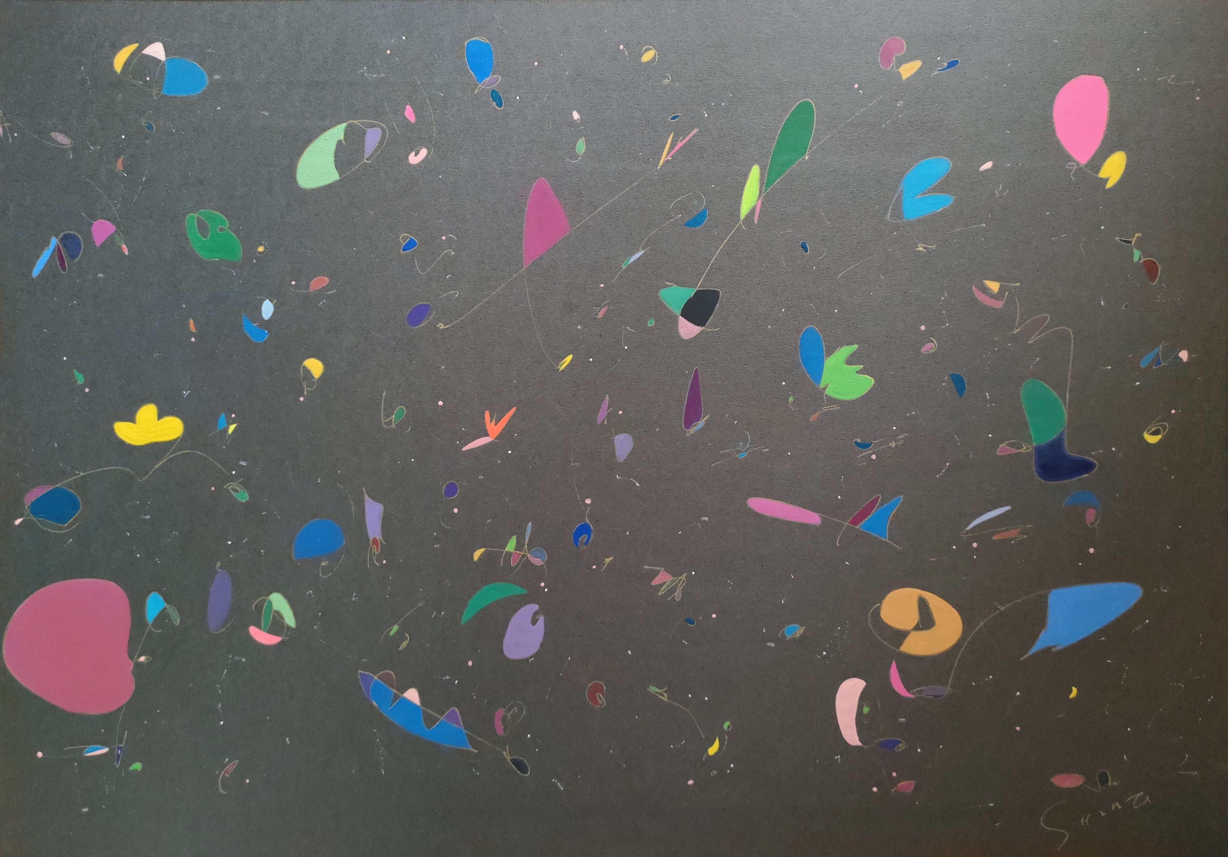 “Schumann Piano Concerto”, 2022, B2 51×72cm,  アクリル、ガッシュ 紙(パネルマウント)