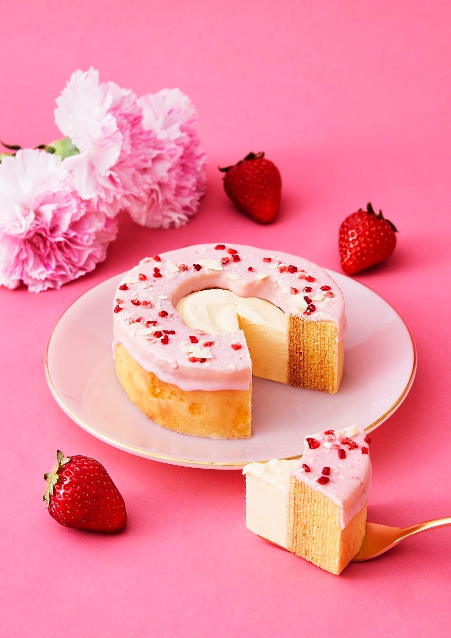 「いちご香る 手作りハートバームクーヘン(イメージ)」 「いちご香る 手作りハートバームクーヘン(イメージ)」