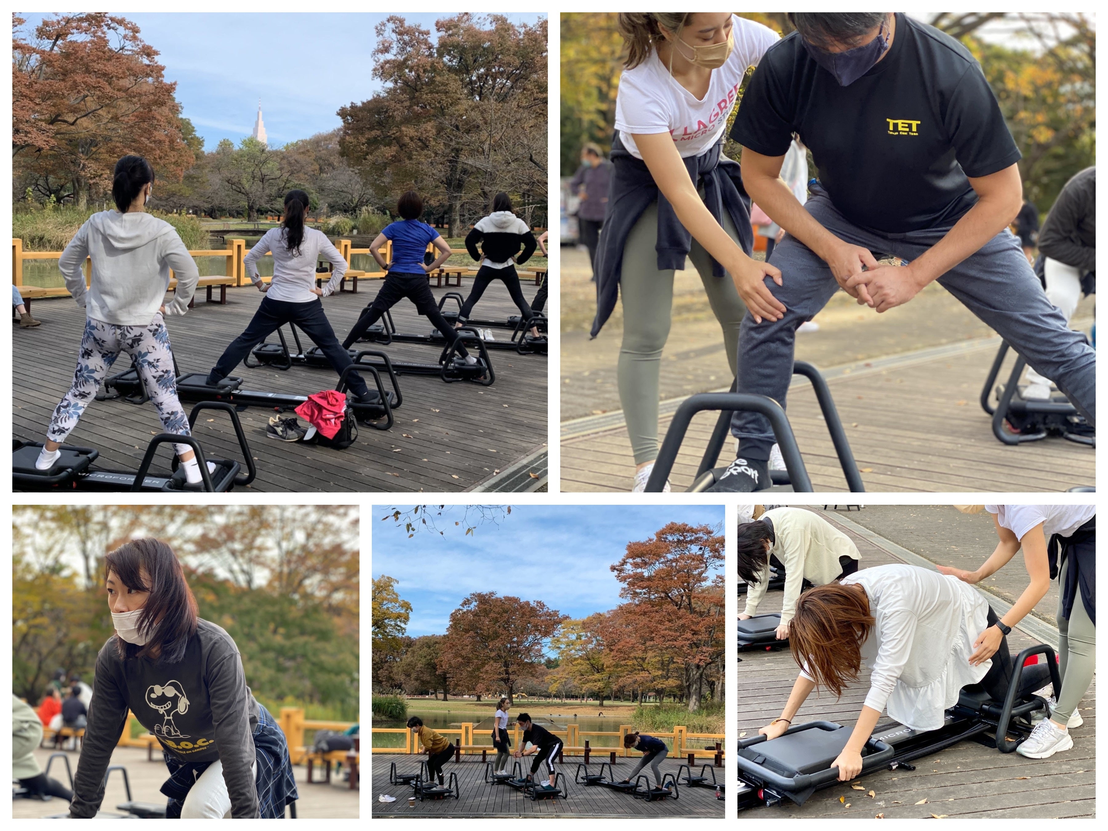 代々木公園での屋外レッスンの様子