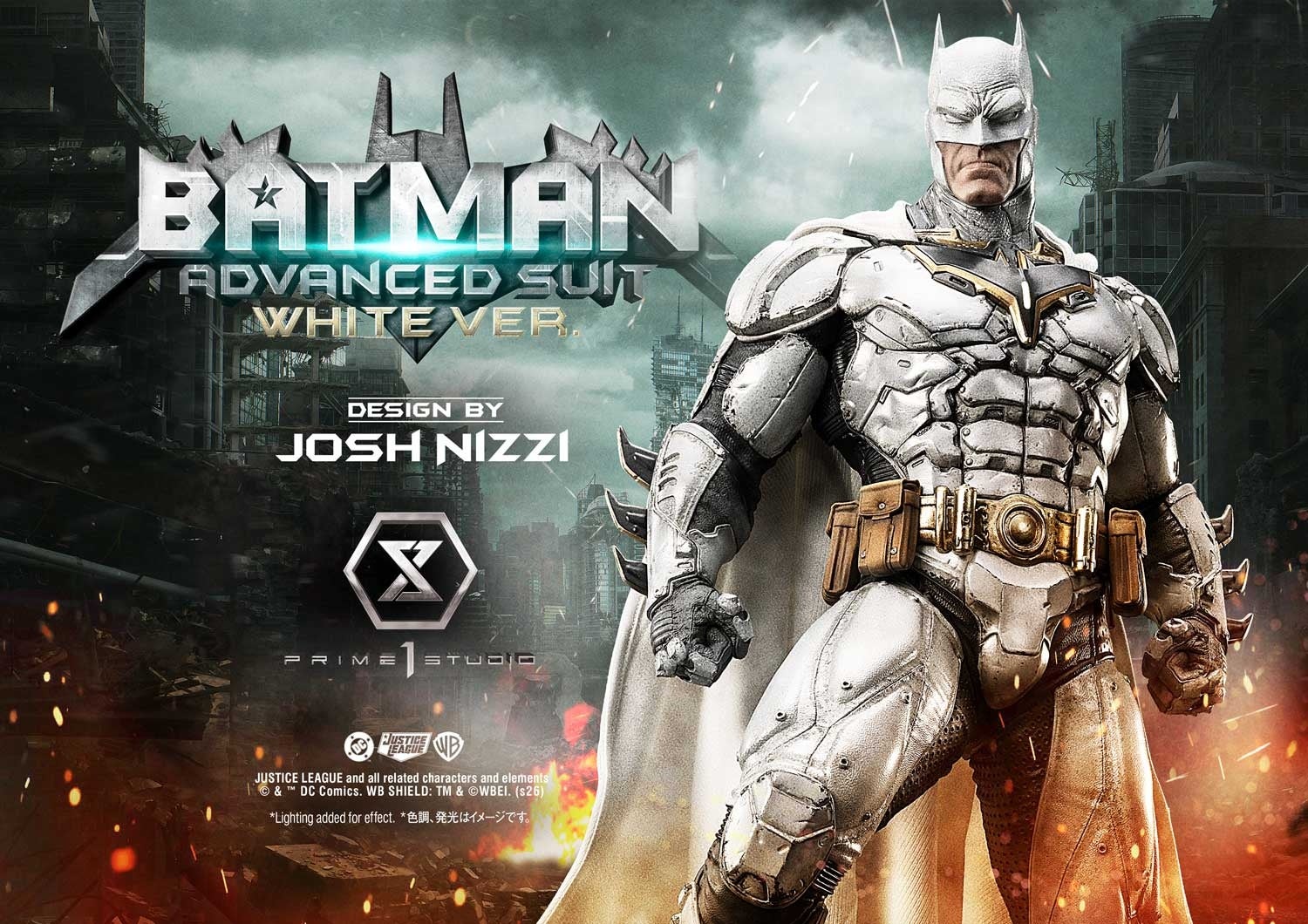 Josh Nizzi氏の「バットマン“アドバンスドスーツ”」が、ホワイトVer.で登場
