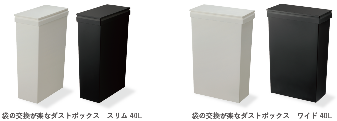 ゴミ箱 40L SOLOW 袋の交換がなダストボックスワイド 同色2個セット （ ソロウ ごみ箱 40リットル ふた付き ワイド 袋交換 簡単 分別 同色 2個セット ） リス SOLOW 袋の交換が楽なダストボックス ワイド 40L (ゴミ箱(ごみ箱