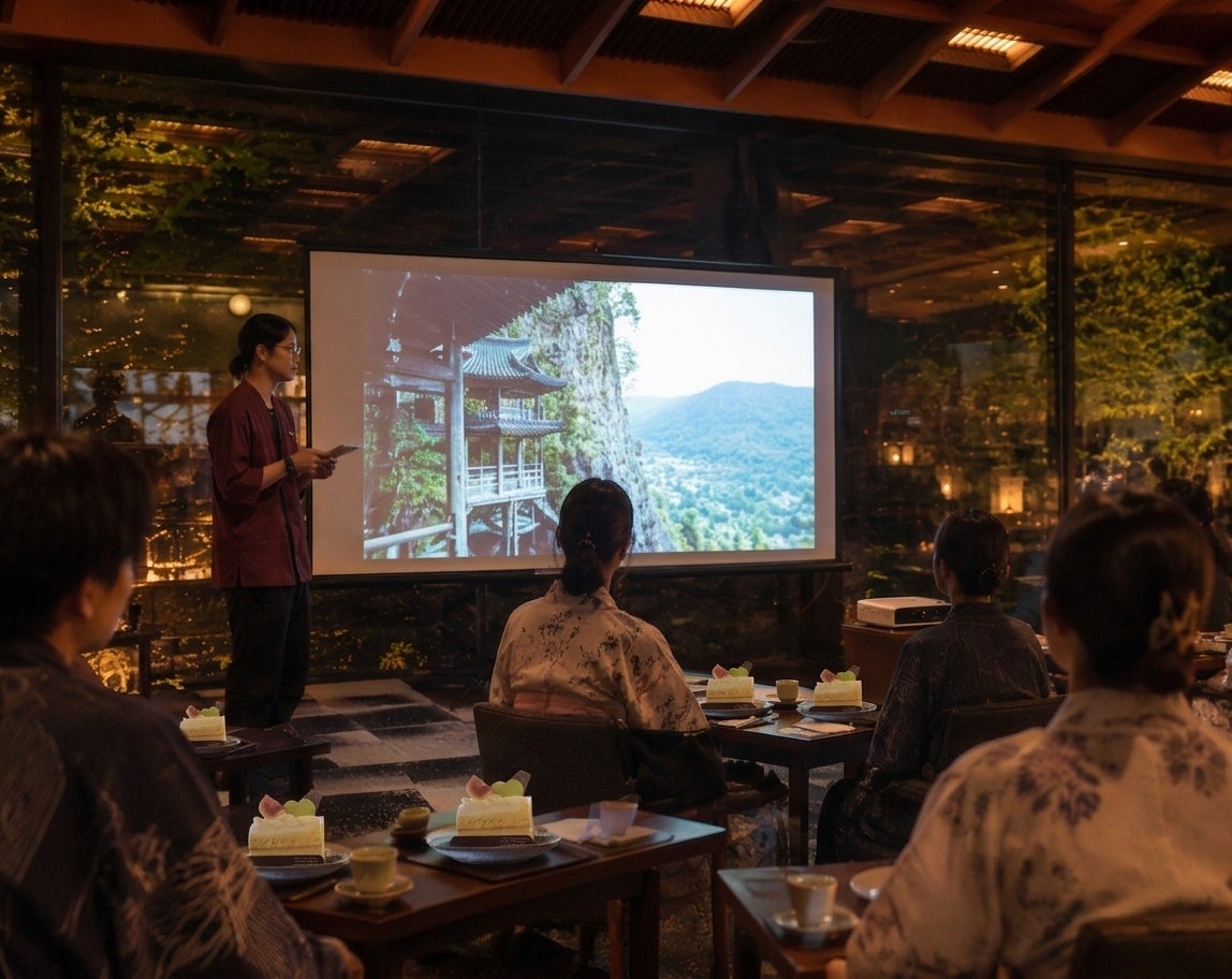 温泉の後に、地元スイーツと三朝の物語を楽しむ秋の夜長。三朝温泉「三朝薬師の湯 万翆楼」新イベント【湯上りスイーツナイト】開催