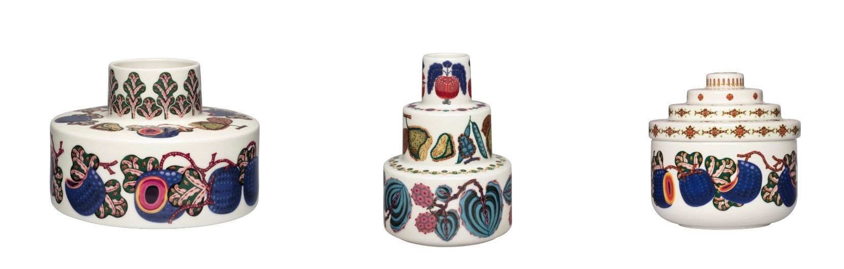 ベース 210x150mm(左)  ベース130x180mm (中)  蓋つきジャー 145x150mm (右)