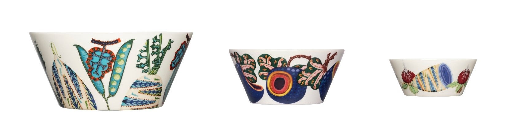 ボウル 2.8L (左)  ボウル 0.6L (中)  ボウル 0.3L (右)