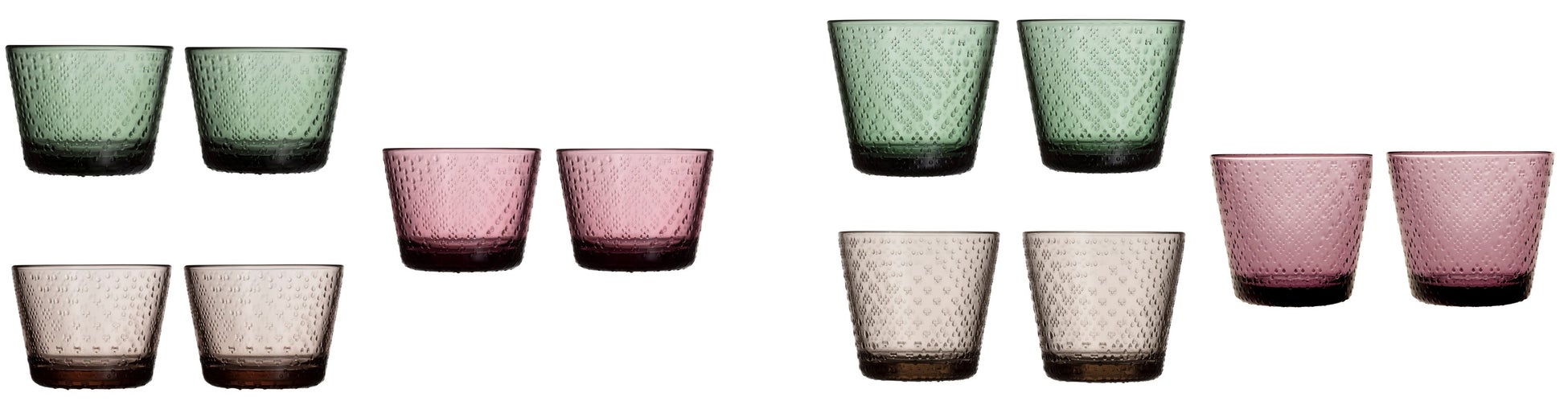 ツンドラ タンブラー 160ml ペア  パイングリーン  カルーナ  リネン(左)タンブラー  290ml  ペア パイングリーン  カルーナ  リネン(右)