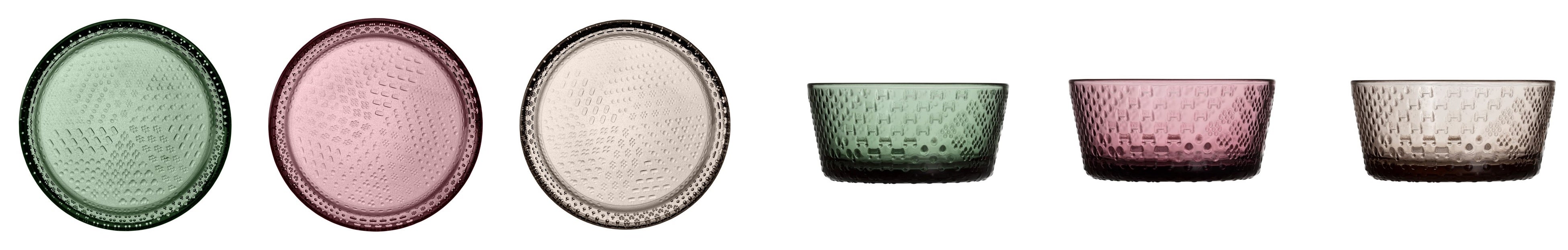 ツンドラ プレート 15.4cm パイングリーン　カルーナ　リネン（左）　ボウル 250ml パイングリーン　カルーナ　リネン（右）