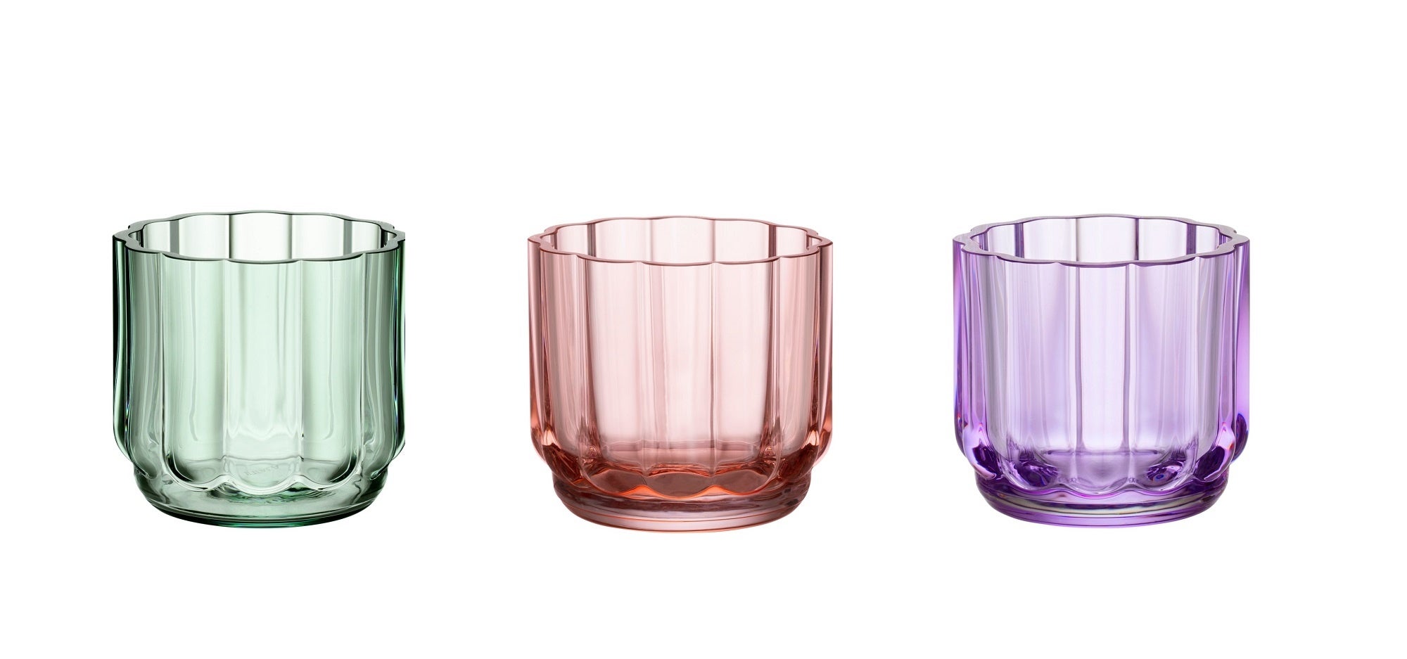 プレイ デコレーティブボウル 90mm&nbsp; ライトグリーン（左）、サーモンピンク（中）、ライトライラック（右）