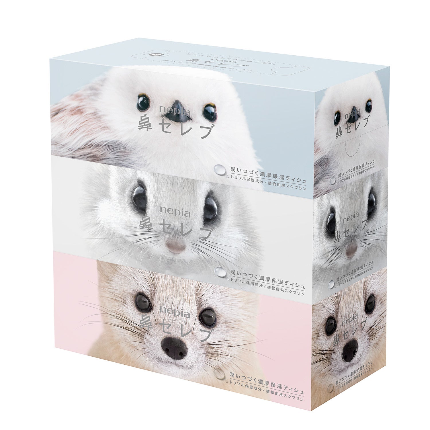⭐️ ハナセレブです ネピア 鼻セレブティシュ 北海道の動物パッケージ」2024年10月上旬より