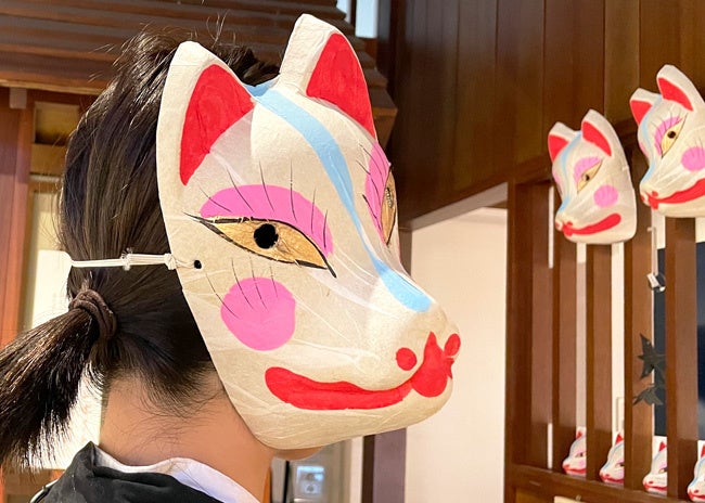 和紙のお面　狐　900円　　子狐　600円